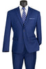 Nola Collection - Twilight Blue Regular Fit 2 Piece Suit Flat Front Pants with 2″ Elastic Waistband