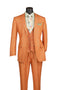 Renaissance Collection - Regular Fit Glen Plaid 3 Piece Suit Rust