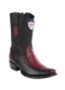 Wild West Botas de Avestruz Horma Dubai Toe Faded Burgundy