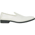 Bravo Mens Classic Plain Toe Slip on Loafer Dress Shoe in Ivory