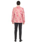 Men’s Drake Fuchsia Floral Tuxedo Blazer – Slim Fit Peak Lapel 1 Button Prom Dinner Jacket for Weddings & Formal Events