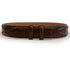 Mens Ferrini 1½" Lizard Patchwork Dress Belt in Brown