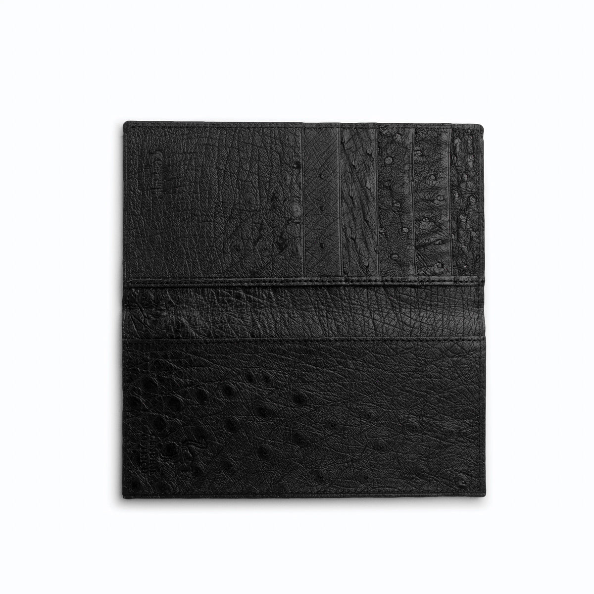 Ferrini Full Quill Ostrich Checkbook Winter White