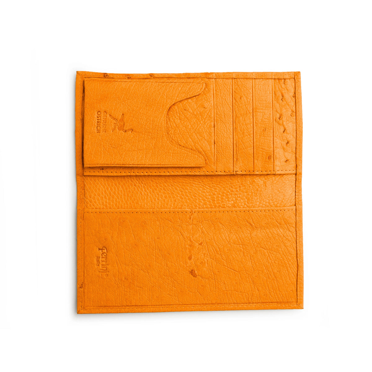 Ferrini Full Quill Ostrich Checkbook Buttercup