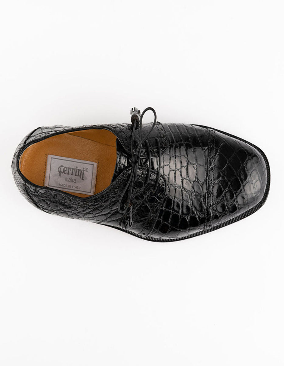 Ferrini Lizard Patch Leather Dress Shoe - Straight 1½