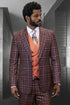 Statement Men’s 100% Wool 3-Piece Suit – Vibrant Color Contrast Modern Fit