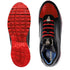 Men's Belvedere Flash Calf & Ostrich Leg Sneaker in Black & Red