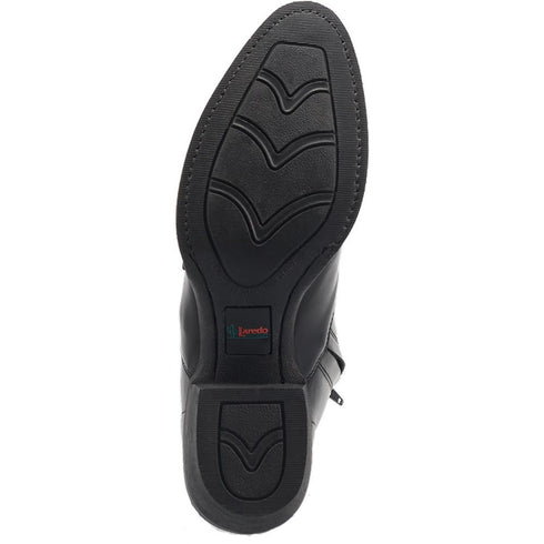 Laredo Fletcher Black Leather Round Toe Boots for Men