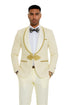 2025 Ivory and Gold 2pc Men's Suit by Tazzio