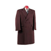 Fully Lined Double Breasted Wool Long Overcoat