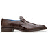 Men's Genuine Alligator Leather Loafers - Chocolate Brown Slip-On Dress Shoes - Belvedere Genova