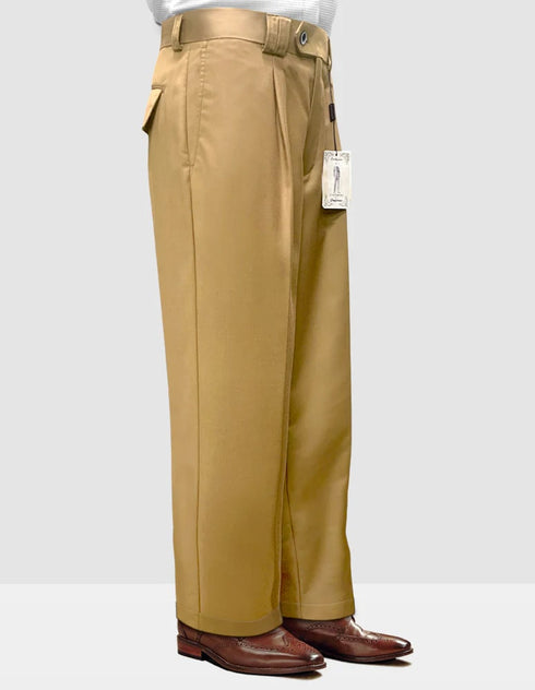Statement Clothing | Solid Color Wide Leg Pants Camel