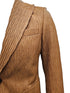 Mens 1 Button Peak Lapel Vegan Leather Suit Tan