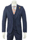 Navy Pinstripe Slim Fit 3-Piece Suit — front view