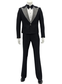 Mens 1920s Style Black and Silver Tail Tuxedo – Classic Aristocratic Look