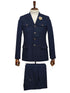 Mens Giovanni Testi 2 Piece Slim Fit Suit in Dark Blue – Classic 4 Button Notch Lapel Dress Suit