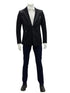 Mens Slim Fit One Button Notch Lapel Suit Black