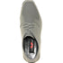 Bravo Mens Classic Plain Square Toe Shiny Patent Tuxedo Dress Shoe in Grey