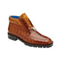 Belvedere Gallardo Men's Shoes Antique Sport Brown Exotic Caiman Crocodile Derby Split-toe Boots