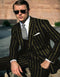 Mens Black Chalk Pinstripe Gangster suit - 1920s suit - Mobster Suit