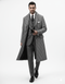 Houndstooth Overcoat - Black And White Checker Wool And Cashmere Fabric Topcoat By Alberto Nardoni