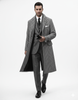 Houndstooth Overcoat - Black And White Checker Wool And Cashmere Fabric Topcoat By Alberto Nardoni