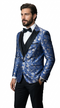 Single Breasted Peak Label Royal Blue ~ Indigo ~ Bright Blue Tuxedo Suit