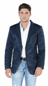 Mens Cowboy Blazer - Western Jacket in Color "Navy" Ultra Slim Fitted (Buy 1 Size UP)
