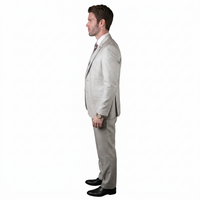 Mens Ticket Pocket Peak Lapel Double breasted Vest 100% Wool Tom Ford Style Modern Fit in Color "Gray" By Statement