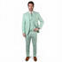 Mens Ticket Pocket Peak Lapel Double breasted Vest 100% Wool Tom Ford Style Modern Fit in Color "Mint" By Statement