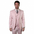 Mens Ticket Pocket Peak Lapel Double breasted Vest 100% Wool Tom Ford Style Modern Fit in Color "Pink" By Statement