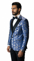 Single Breasted Peak Label Royal Blue ~ Indigo ~ Bright Blue Tuxedo Suit