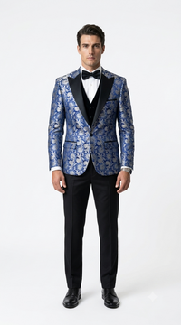 Single Breasted Peak Label Royal Blue ~ Indigo ~ Bright Blue Tuxedo Suit