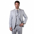 Mens Ticket Pocket Peak Lapel Double breasted Vest 100% Wool Tom Ford Style Modern Fit in Color "Powder" By Statement