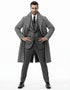 Houndstooth Overcoat - Black And White Checker Wool And Cashmere Fabric Topcoat By Alberto Nardoni