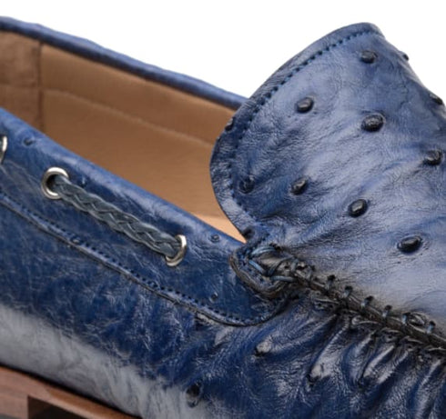 Genuine Ostrich Moccasin Slip On Jeans By Mezlan Made In Spain Brand