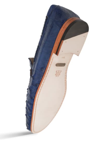 Genuine Ostrich Moccasin Slip On Jeans By Mezlan Made In Spain Brand