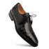 Giovane Fuscus Cap Toe Derby Black Crocodile Shoes By Mezlan Made In Spain Brand