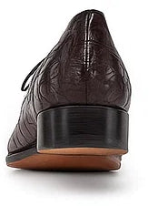 Giovane Fuscus Cap Toe Derby Burgundy Crocodile Shoes By Mezlan Made In Spain Brand