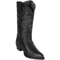 J Toe Cowboy Boots - J Toe Western Boots - Los Altos Boots - Mens Dress Cowboy Boot - Low Priced Goat Black Cowboy Boots J-Toe- in Black