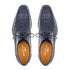 Golfo Plain Toe Crocodile Derby Blue By Mezlan Made In Spain Brand