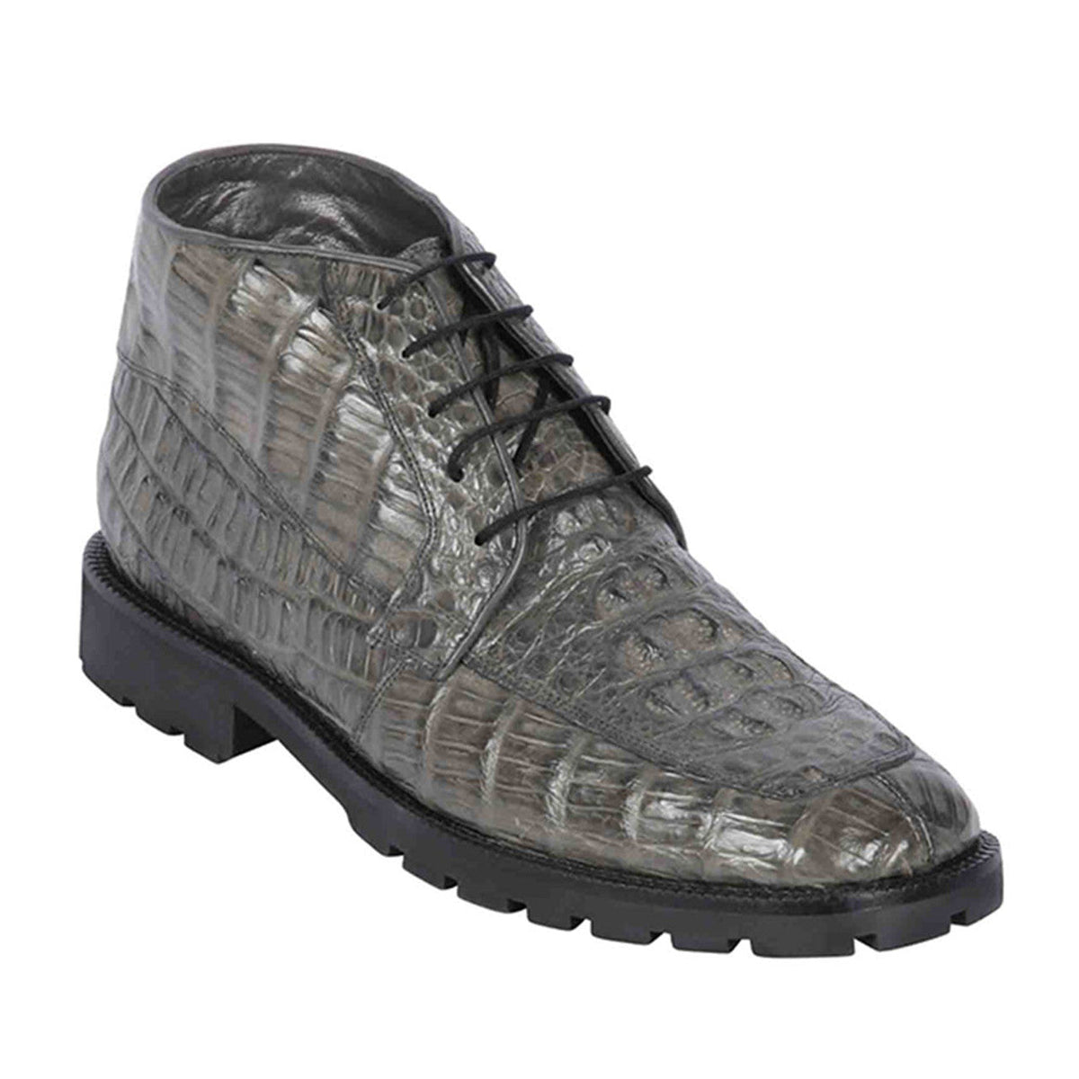 Short Ankle Grey Caiman Boots - European Toe