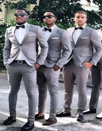Jeremiah Gray Slim Fit One Button Groomsmen Suits