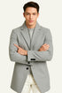 Mens Light Gray Wool Overcoat – Classic Single-Breasted Winter Coat