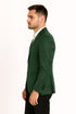 Mens Green Paisley Tuxedo Jacket – Slim Fit Embossed Formal Blazer for Weddings and Special Events in Soft velvet Fabric With Black Pants