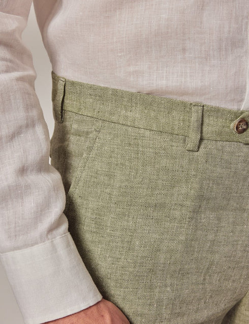 Mens Suit For Beach Wedding - Summer Slim Suit in Green