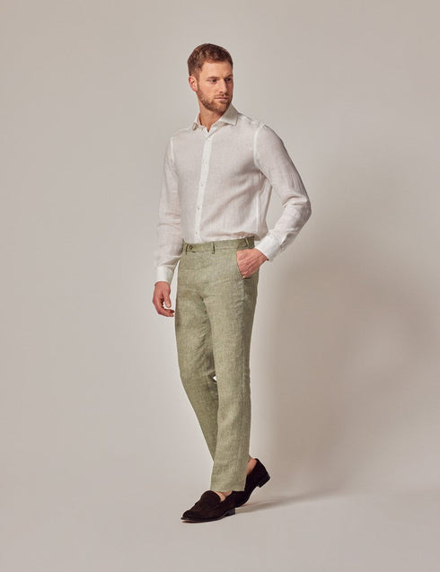 Mens Suit For Beach Wedding - Summer Slim Suit in Green