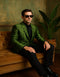 Men's Green Paisley Tuxedo Blazer – Luxury Slim Fit Dinner Jacket for Formal Events