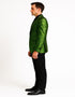 Men's Green Paisley Tuxedo Blazer – Luxury Slim Fit Dinner Jacket for Formal Events
