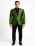 Men's Green Paisley Tuxedo Blazer – Luxury Slim Fit Dinner Jacket for Formal Events